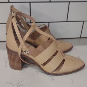 Elegant Tan Women's Strappy Heels